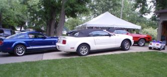 Sean's white 6 cylinder Mustang