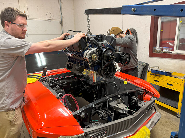 Classic Ford Mustang Engine Installation