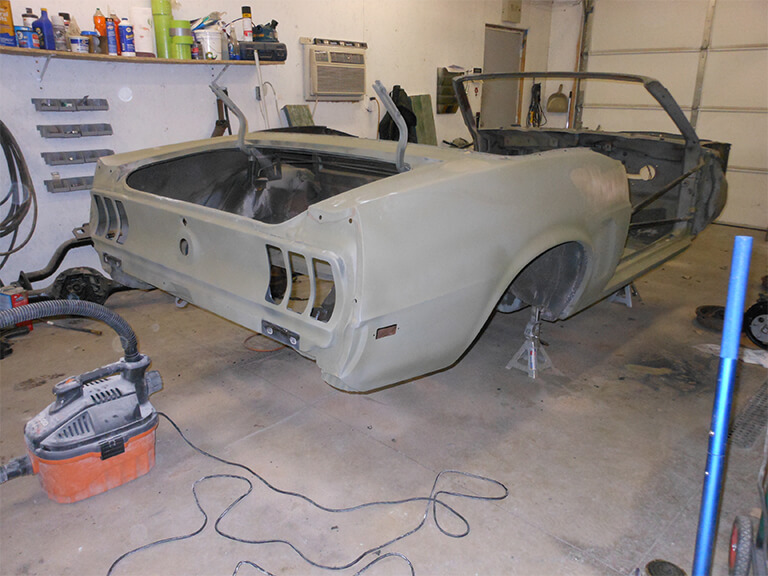 Mustang Restoration Media Blasting